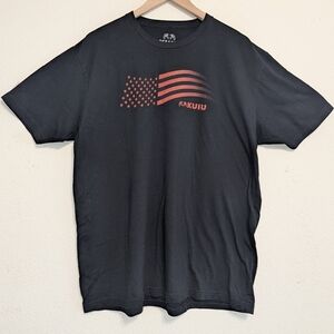 Kuiu Black Short Sleeve T-Shirt Size XL Flag Crewneck Hunting